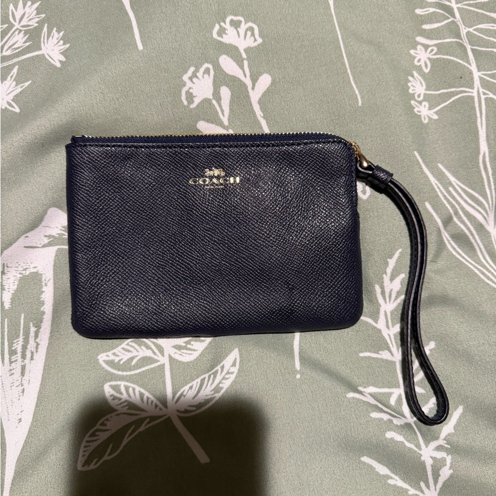 Coach Midnight Blue Wristlet